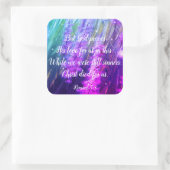 ローマ5:8キリスト教の聖書の聖なる書物、 経典シール スクエアシール (バッグ)