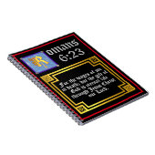 ローマ623金ゴールド書永遠の命の聖書の聖句 ノートブック (右側)