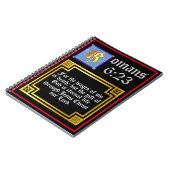 ローマ623金ゴールド書永遠の命の聖書の聖句 ノートブック (左側)