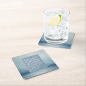 ローマ6:23カスタマイズ可能な聖書の詩 スクエアペーパーコースター (インサイチュ)