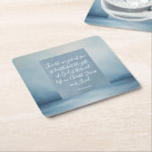 ローマ6:23カスタマイズ可能な聖書の詩 スクエアペーパーコースター (アングル)