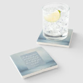 ローマ6:23カスタマイズ可能な聖書の詩 ストーンコースター (横)