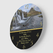 ローマ6:23神は非常に愛された ラージ壁時計 (傾斜)