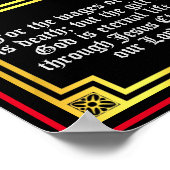 ローマ6 23金ゴールド照光文字バイブル引用文 ポスター (角)