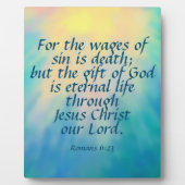 ローマ6:23 フォトプラーク (正面)