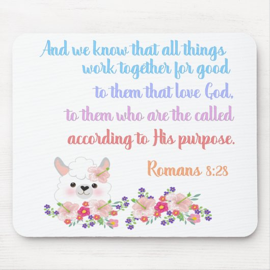 ローマ8バイブル・バースデザイン マウスパッド (正面)