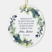 ローマ8:15わたしたちは「アッバ父」と叫ぶ セラミックオーナメント (左)