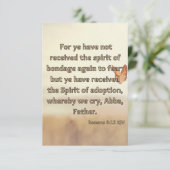 ローマ8:15 KJVバイブル聖なる書物、 経典Pic Greeting カード (スタンド正面)