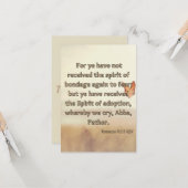 ローマ8:15 KJVバイブル聖なる書物、 経典Pic Greeting カード (正面/裏面インサイチュ)