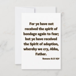 ローマ8:15 KJV聖書の聖なる書物、 経典挨拶 カード