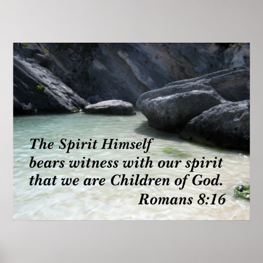 ローマ8:16霊は自分が立って見る ポスター (正面)