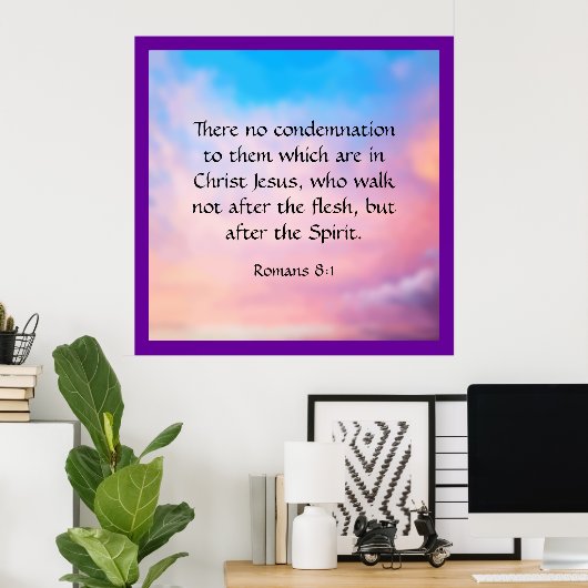 ローマ8:1 ポスター (ホームオフィス)