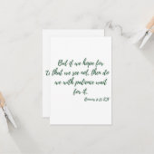 ローマ8:25 KJV聖書の聖なる書物、 経典挨拶 カード (正面/裏面インサイチュ)