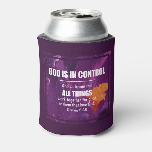 ローマ8:28すべてのものは一緒に働くモノグラム 缶クーラー (缶裏面)