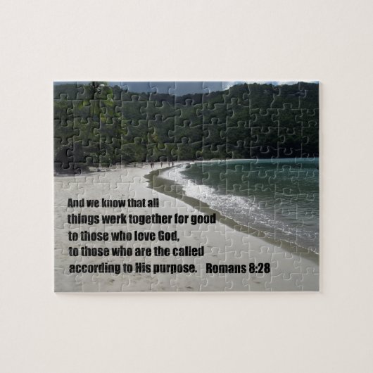 ローマ8:28すべてのものは善のために一緒に働く… ジグソーパズル (横)