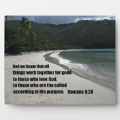 ローマ8:28すべてのものは善のために一緒に働く… フォトプラーク (正面)