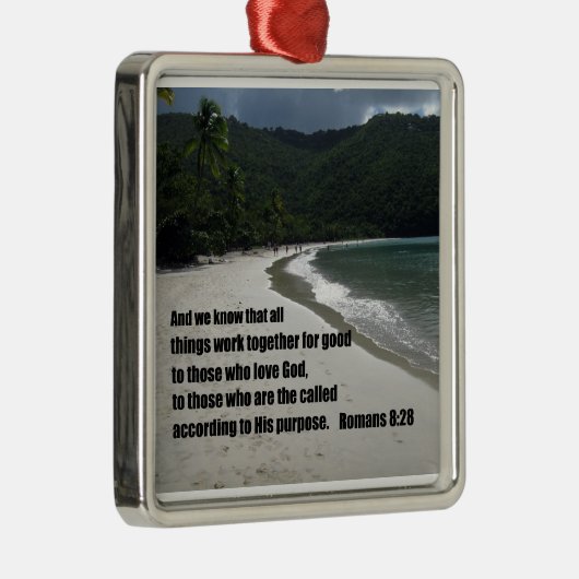 ローマ8:28すべてのものは善のために一緒に働く… メタルオーナメント (右)