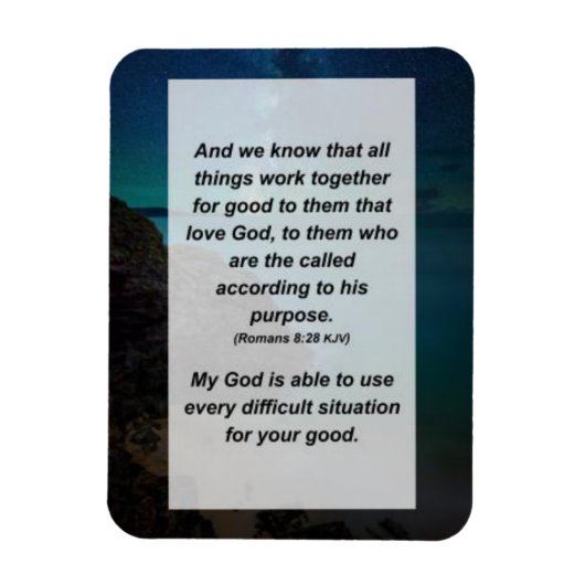 ローマ8:28わたしたちは、すべてのものが働くことを知っている マグネット (縦)