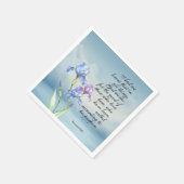 ローマ8:28アイリスの水色 スタンダードカクテルナプキン (角)