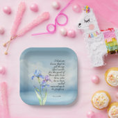 ローマ8:28アイリスの水色 ペーパープレート (パーティー)