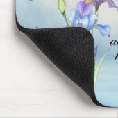 ローマ8:28アイリスの水色 マウスパッド (コーナー)