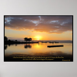 ローマ8:28キリスト教の聖書の詩のポスター ポスター
