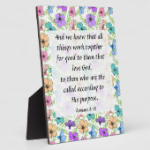 ローマ8:28プラーク フォトプラーク (側面)