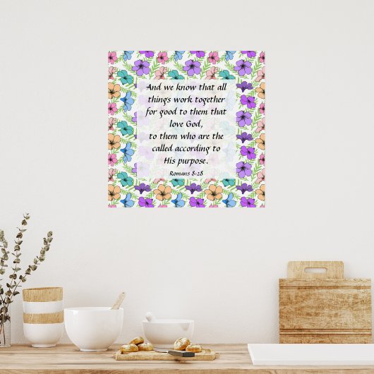 ローマ8:28ポスター ポスター (キッチン)