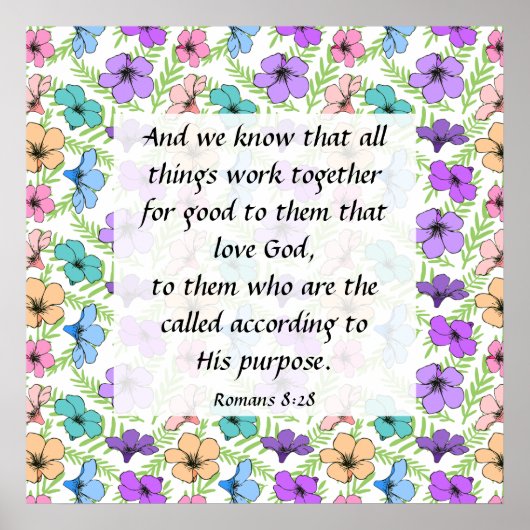 ローマ8:28ポスター ポスター (正面)