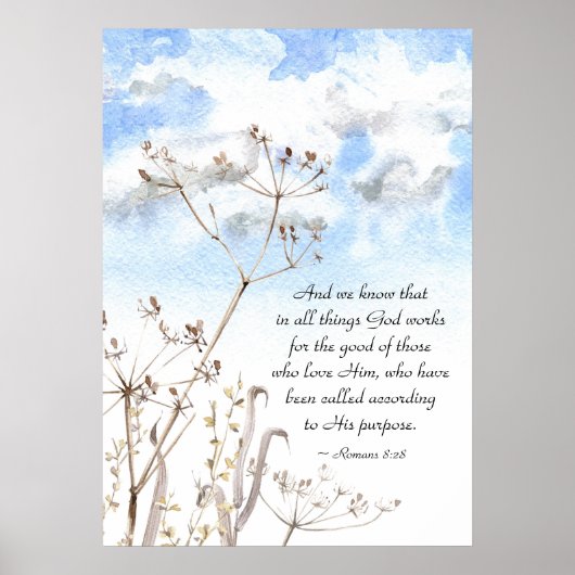 ローマ8:28神が善のために働くすべてのもの ポスター (正面)