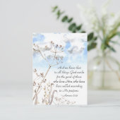 ローマ8:28神が善のために働くすべてのもの ポストカード (スタンド正面)