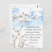 ローマ8:28神が善のために働くすべてのもの ポストカード (正面/裏面)