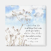 ローマ8:28神が善のために働くすべてのもの マグネット (正面)