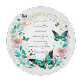 ローマ8:28花と蝶 カッティングボード (正面)