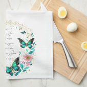 ローマ8:28花と蝶 キッチンタオル (四つ折り)