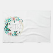 ローマ8:28花と蝶 キッチンタオル (横)