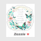 ローマ8:28花と蝶 シール (シート)