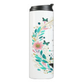 ローマ8:28花と蝶 タンブラー (回転左)