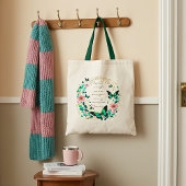 ローマ8:28花と蝶 トートバッグ