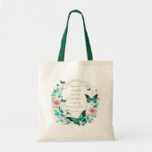 ローマ8:28花と蝶 トートバッグ (正面)