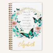 ローマ8:28花と蝶 ノートブック (正面)