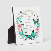 ローマ8:28花と蝶 フォトプラーク (正面)