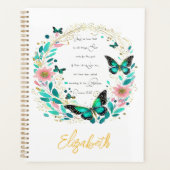 ローマ8:28花と蝶 プランナー手帳 (正面)