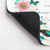 ローマ8:28花と蝶 マウスパッド (コーナー)