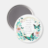 ローマ8:28花と蝶 マグネット (正面/裏面)