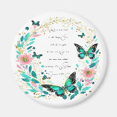 ローマ8:28花と蝶 マグネット (正面)