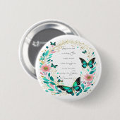 ローマ8:28花と蝶 缶バッジ (正面&裏面)
