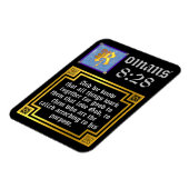 ローマ8:28金ゴールド照光文字聖書引用文 マグネット (左側)