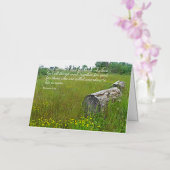 ローマ8:28静かな情景あいさつ空白のきカード 箔グリーティングカード (蘭)