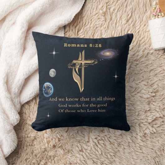 ローマ8:28 クッション (ブランケット)